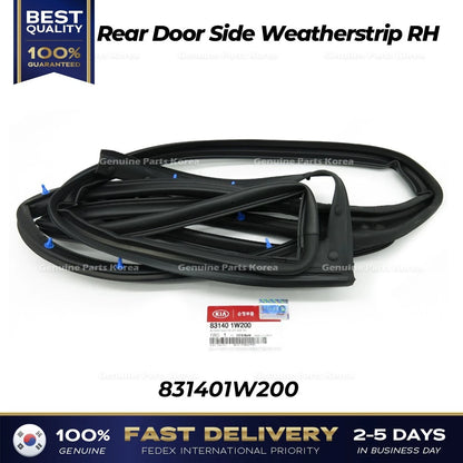 Genuine Rear Door Side Weatherstrip RH 831401W200 for Kia Rio