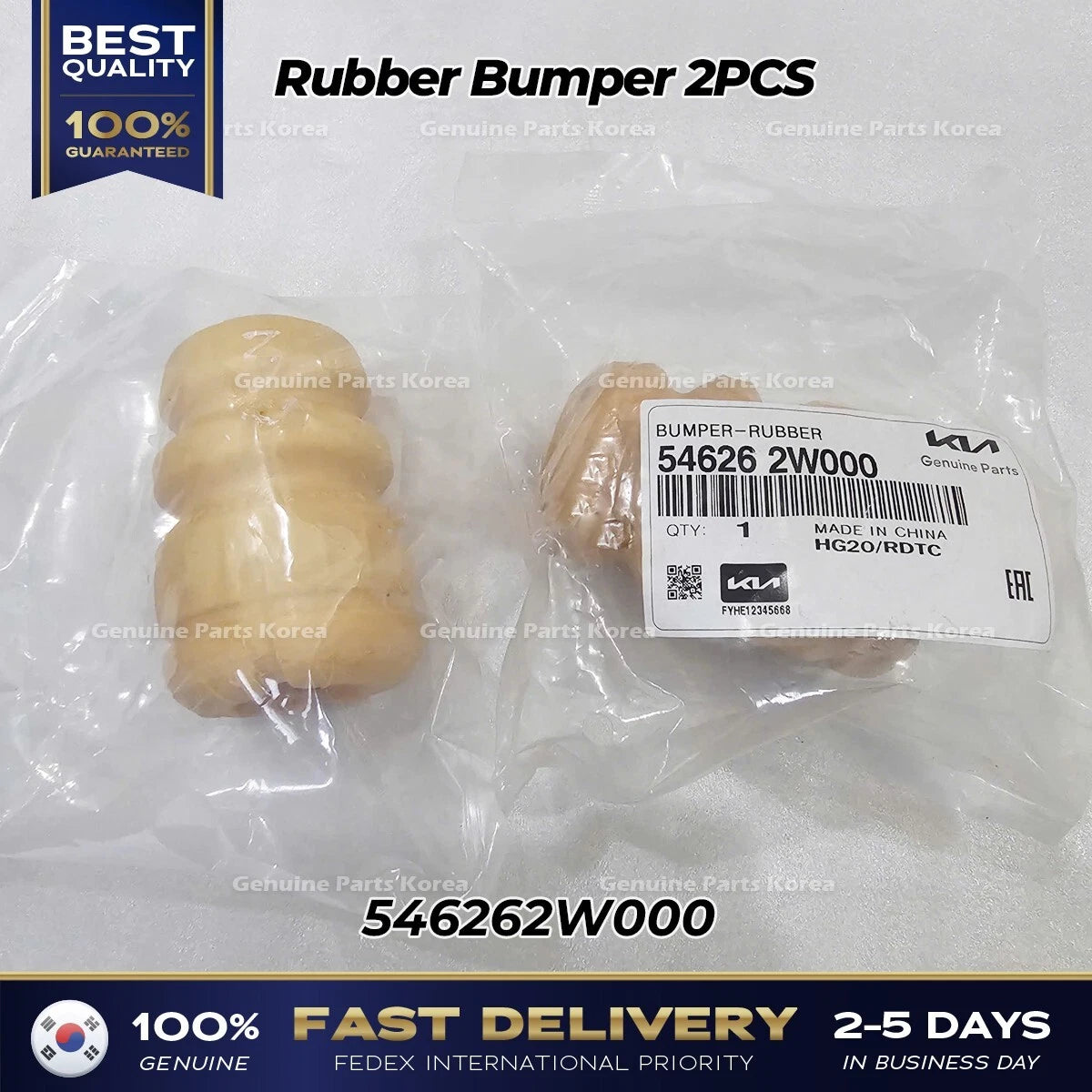 ⭐Genuine⭐ Rubber Bumper 2PCS 546262W000 for Hyundai Santa Fe