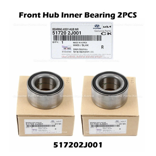 ⭐Genuine⭐ Front Hub Inner Bearing 2PCS 517202J001 for Hyundai Tuscon Kia Borrego