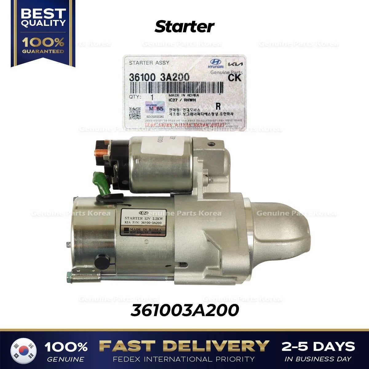 ⭐Genuine⭐ Starter 361003A200 for Kia Mohave