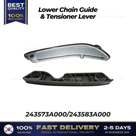 Genuine Lower Chain Guide & Tensioner Lever for Hyundai Veracruz Kia Mohave