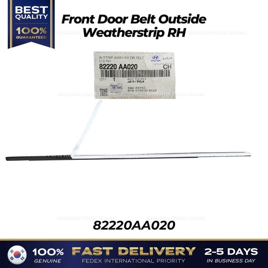 ⭐Genuine⭐ Front Door Belt Outside Weatherstrip RH 82220AA020 for Hyundai Elantra
