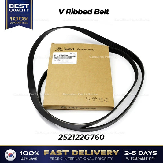 ⭐Genuine⭐ V Ribbed Belt 252122G760 for Hyundai Santa Fe Sport Kia Optima