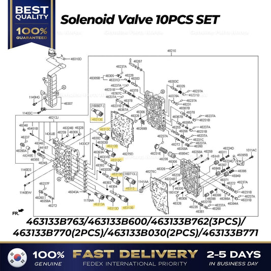 ⭐Genuine⭐ Solenoid Valve 10PCS SET for Hyundai Tuscon 2015