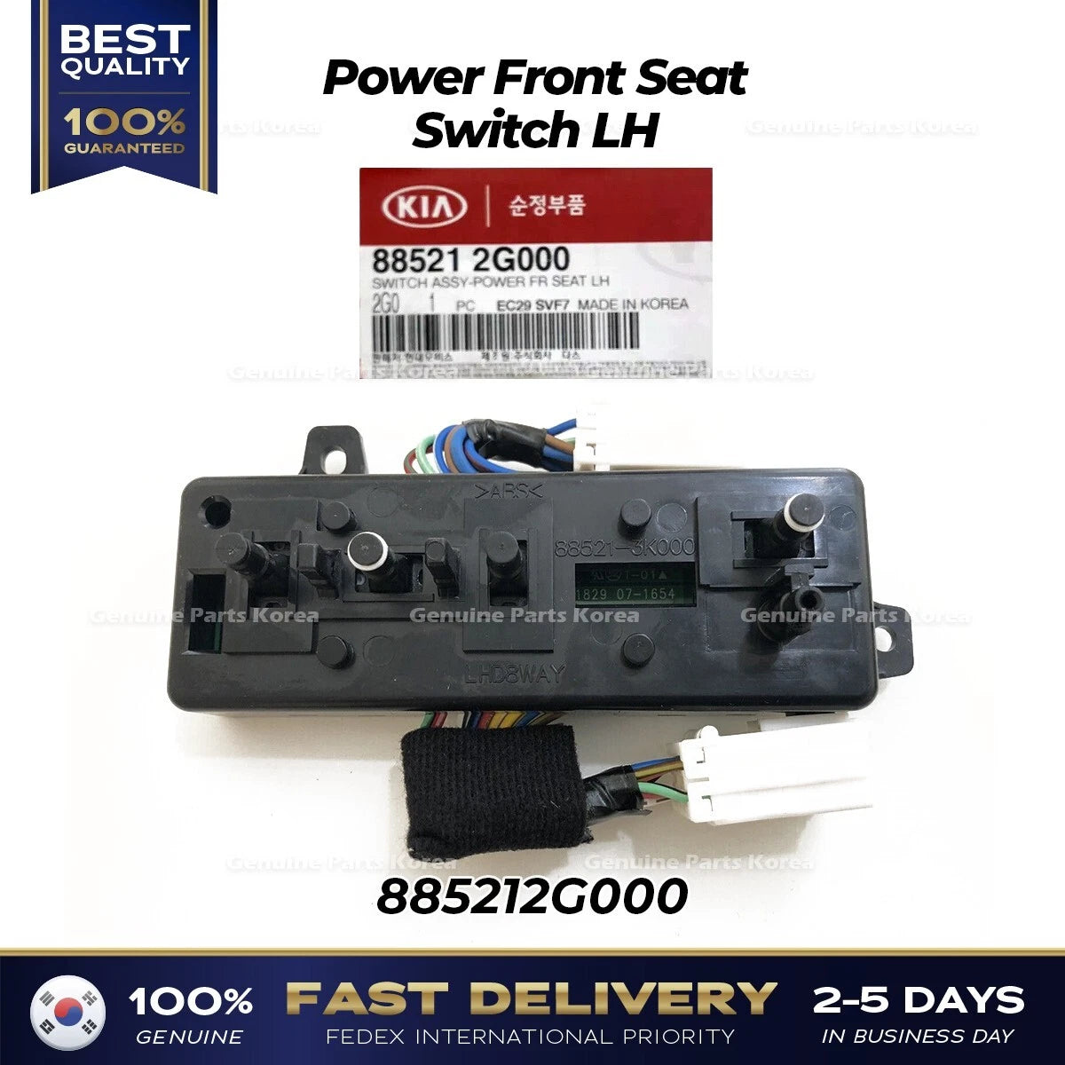 ⭐Genuine⭐ Power Front Seat Switch LH 885212G000 for Kia Optima