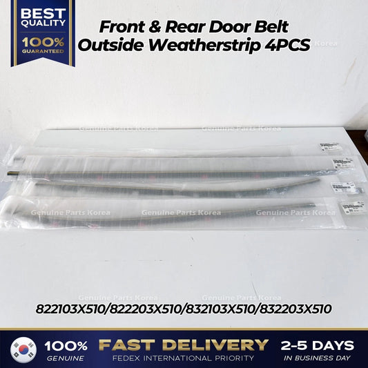 ⭐Genuine⭐ Front & Rear Door Belt Outside Weatherstrip 4PCS SET for Elantra