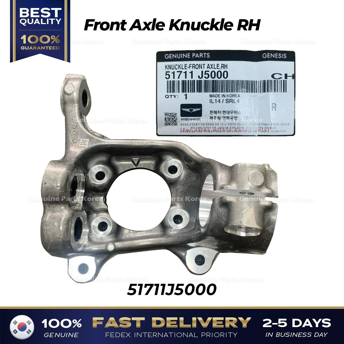 ⭐Genuine⭐ Front Axle Knuckle RH 51711J5000 for Hyundai Genesis G70 Kia Stinger