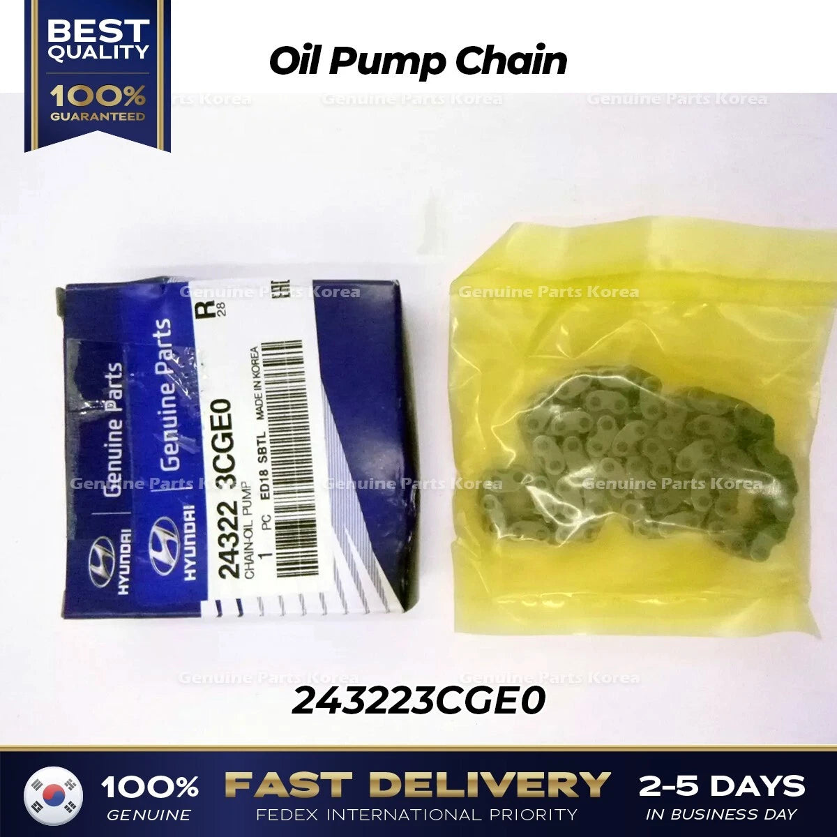 ⭐Genuine⭐ Oil Pump Chain 243223CGE0 for Hyundai Azera Santa Fe Kia Cadenza