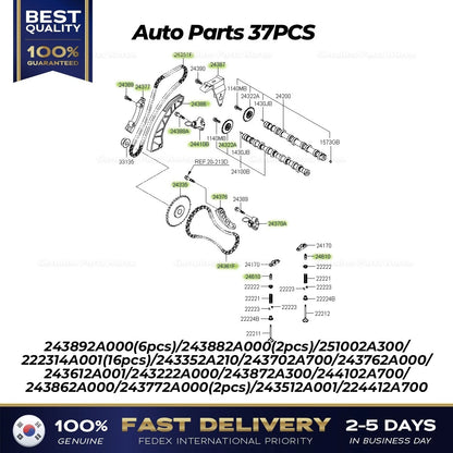 Genuine Auto Parts 37PCS for Kia Sportage