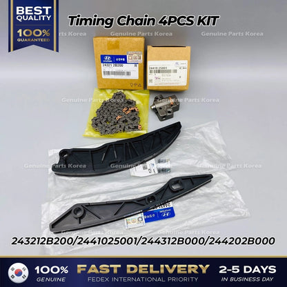 Genuine Timing Chain 4PCS KIT for Hyundai Accent Elantra Kia Rio Forte