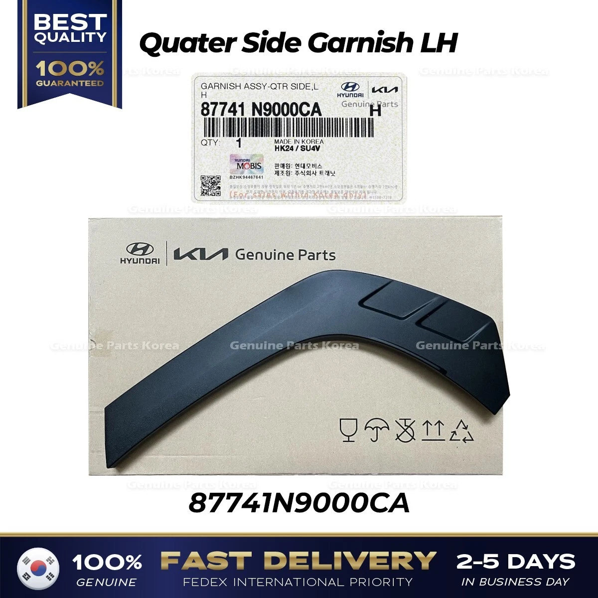 ⭐Genuine⭐ Quater Side Garnish LH 87741N9000CA for Hyundai Tucson