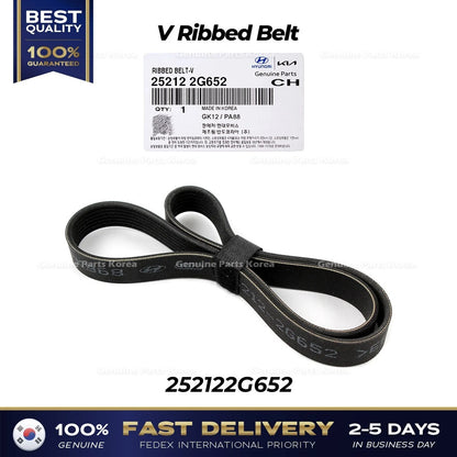 Genuine V Ribbed Belt 252122G652 for Hyundai Sonata Hybrid