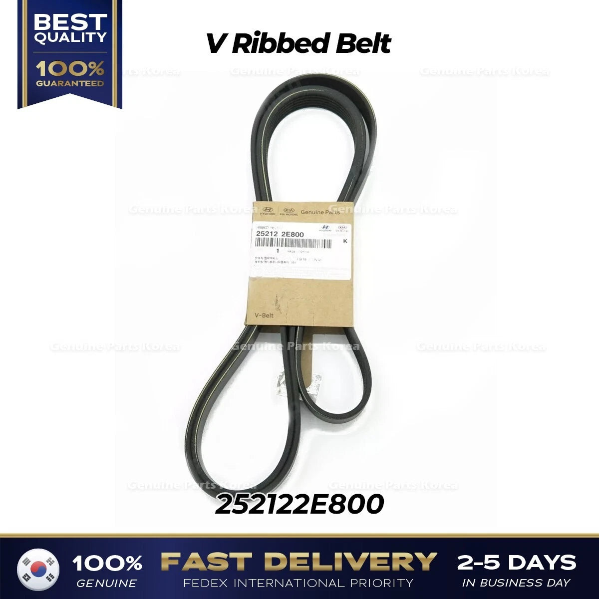 ⭐Genuine⭐ V Ribbed Belt 252122E800 for Hyundai Sonata