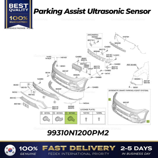 ⭐Genuine⭐ Parking Assist Ultrasonic Sensor 99310N1200PM2 for Hyundai Kona