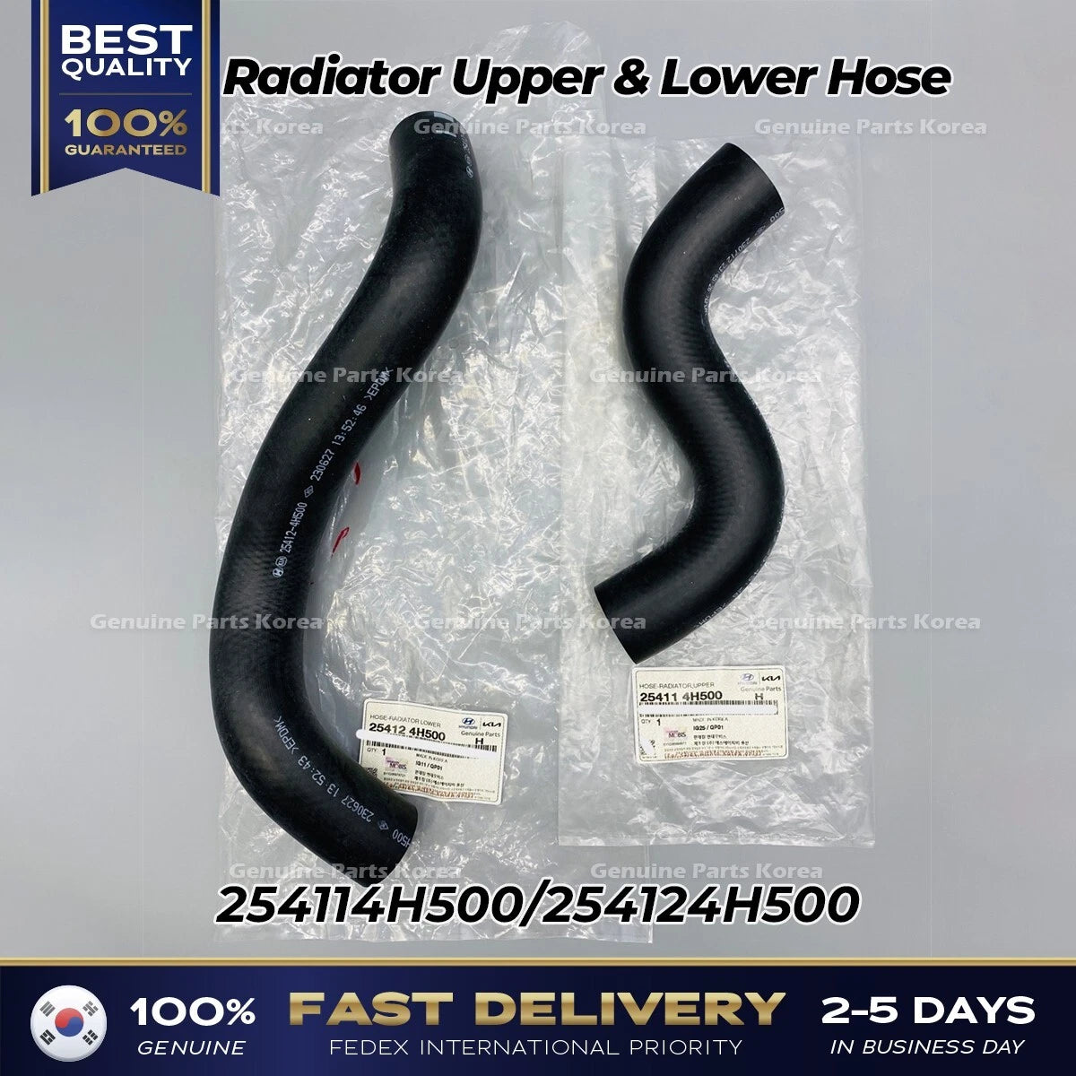 ⭐Genuine⭐ Radiator Upper & Lower Hose 254114H500 254124H500 for Hyundai H1