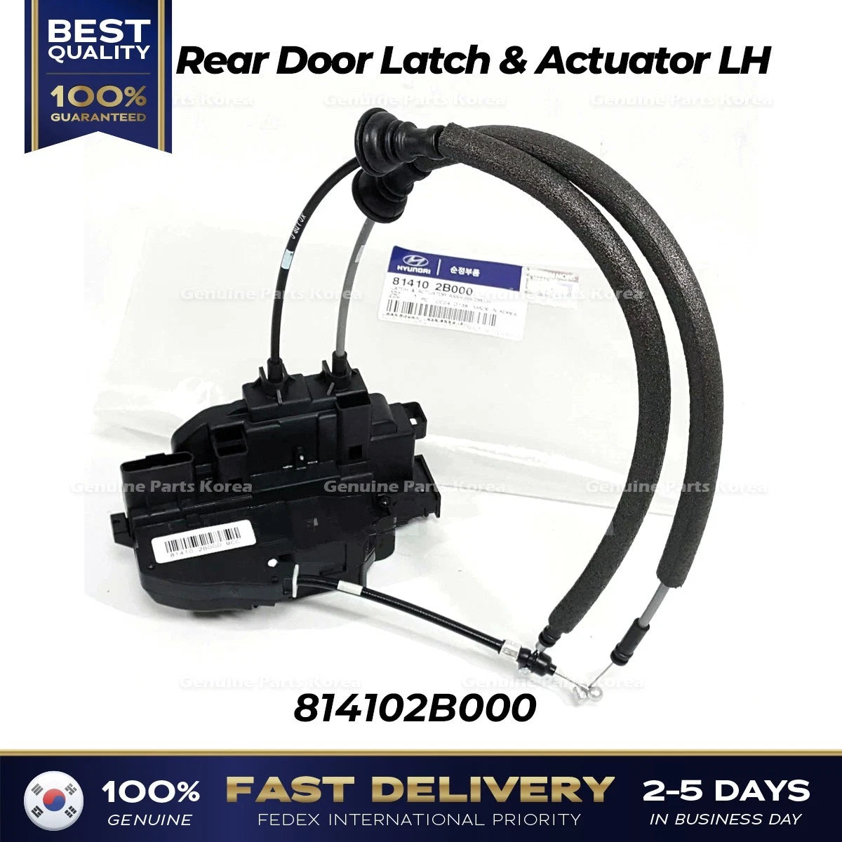 ⭐Genuine⭐ Rear Door Latch & Actuator LH 814102B000 for Hyundai Santa Fe