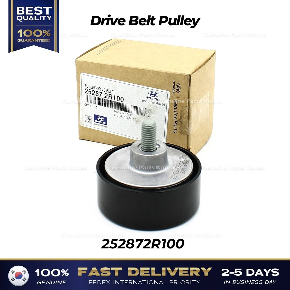 ⭐Genuine⭐ Drive Belt Pulley 252872R100 for Hyundai Santa Fe Kia Sorento