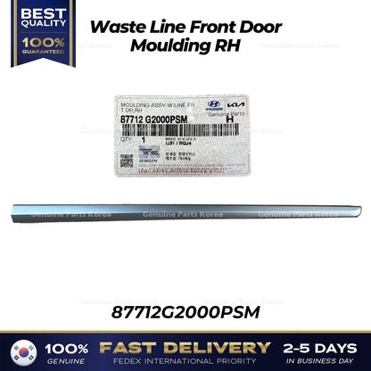 Genuine Waste Line Front Door Moulding RH 87712G2000PSM for Hyundai Ioniq