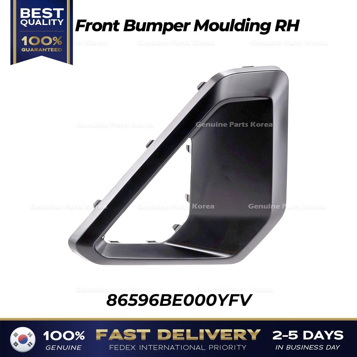 ⭐Genuine⭐ Front Bumper Moulding RH 86596BE000YFV for Hyundai Kona