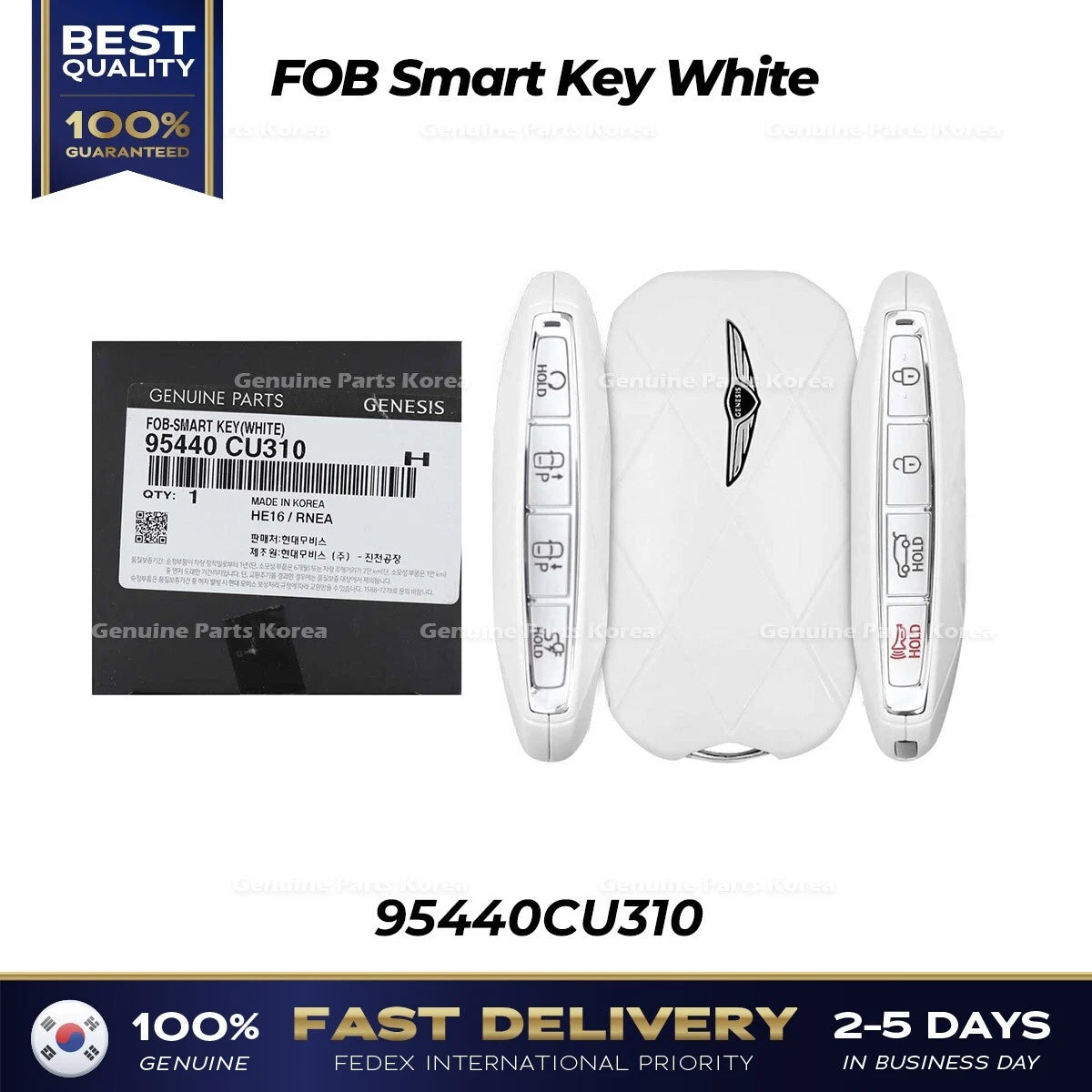 ⭐Genuine⭐ FOB Smart Key White 95440CU310 for Hyundai Genesis GV60
