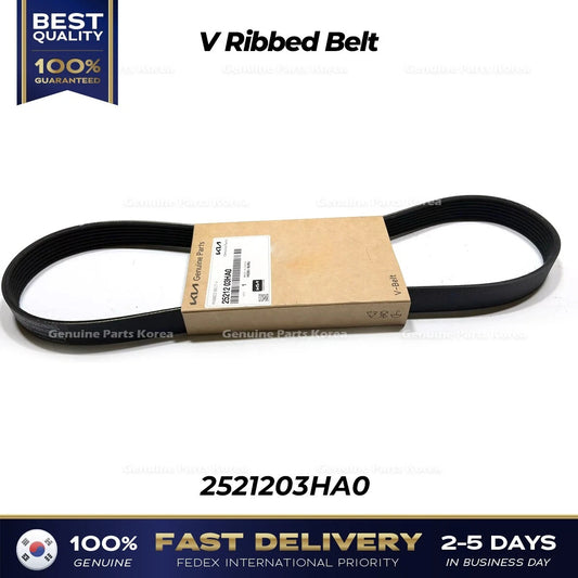 ⭐Genuine⭐ V Ribbed Belt 2521203HA0 for Hyundai Elantra Ioniq Kia Niro