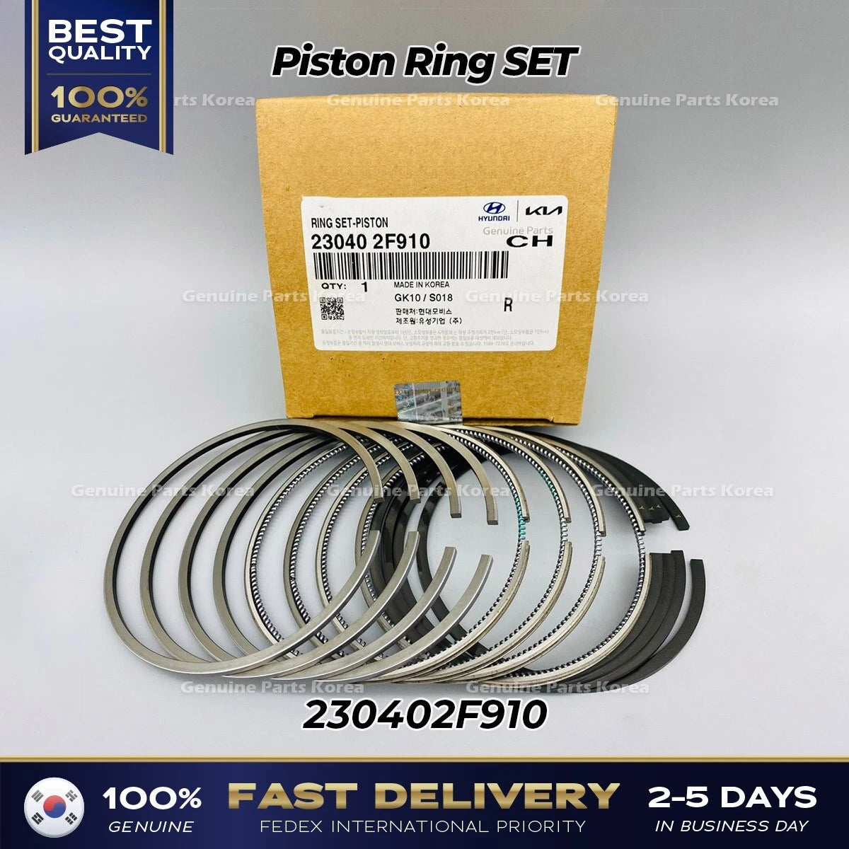 ⭐Genuine⭐ Piston Ring SET 230402F910 for Hyundai Santa Fe Kia Sorento