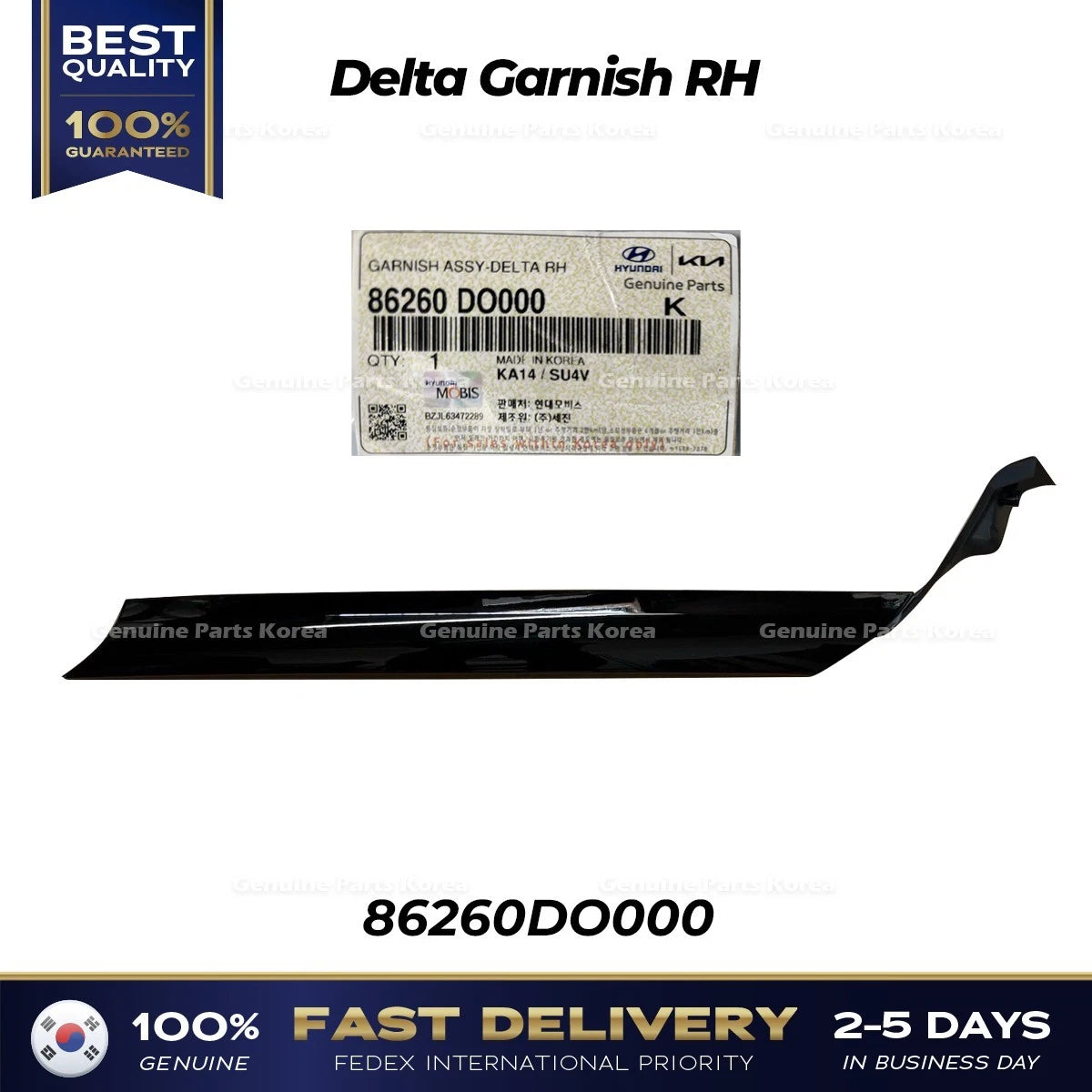 ⭐Genuine⭐ Delta Garnish RH 86260DO000 for Kia EV9