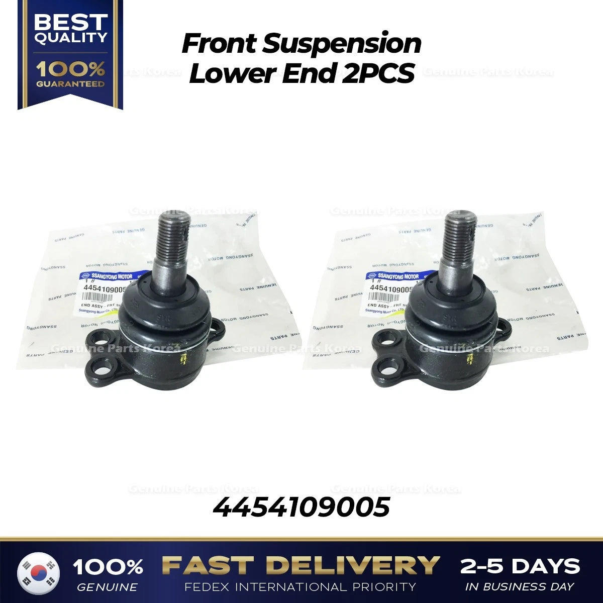 Genuine Front Suspension Lower End 2PCS 4454109005 for Ssangyong Actyon Rexton