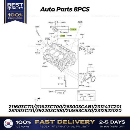 Genuine Auto Parts 8PCS for Hyundai Grand Santa Fe