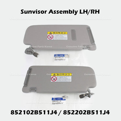 Genuine Sunvisor Assembly LH RH 852102B511J4 852202B511J4 for Hyundai Santa Fe