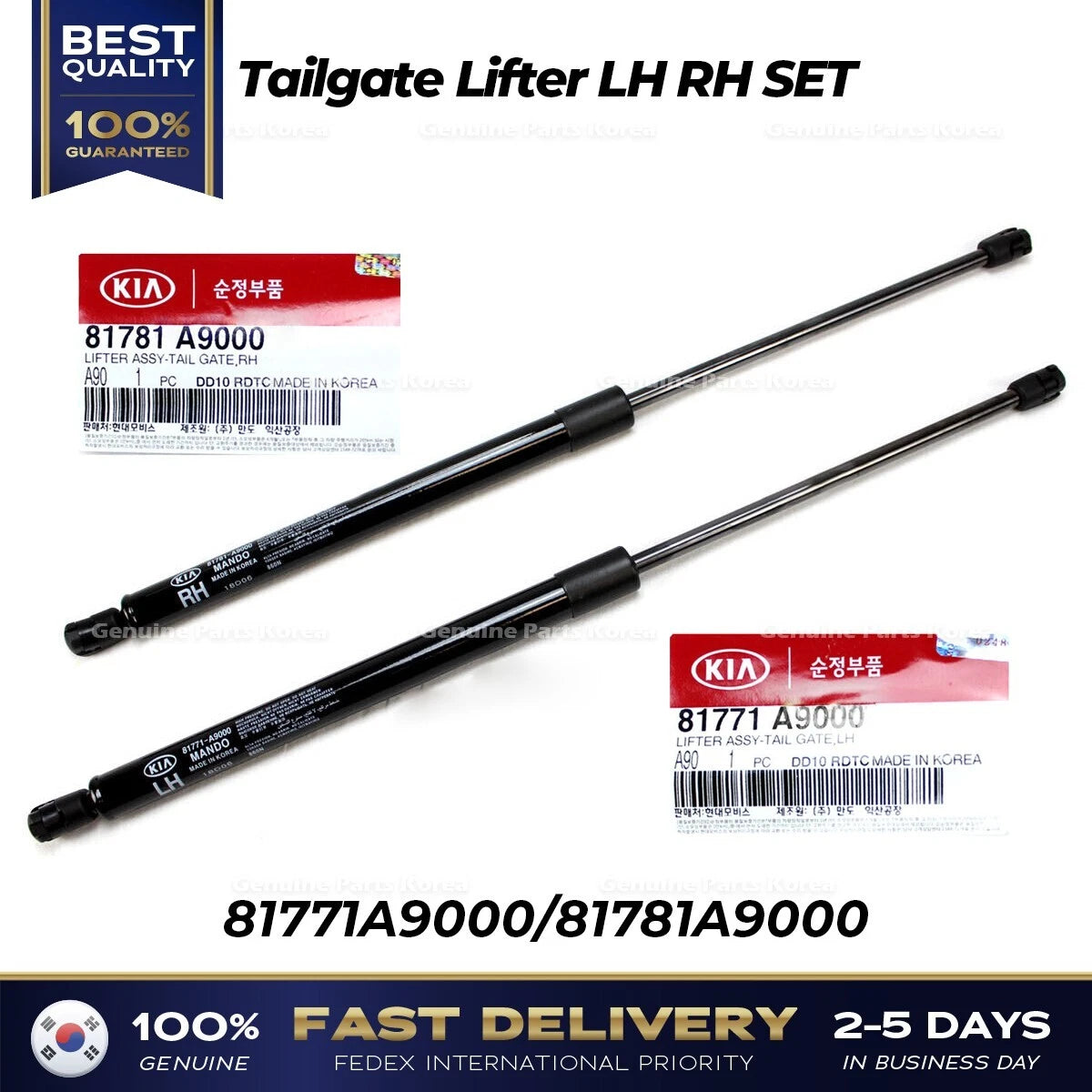⭐Genuine⭐ Tailgate Lifter LH RH SET 81771A9000 81781A9000 for Kia Sedona