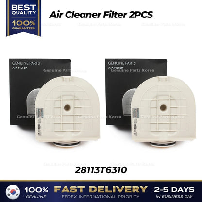 Genuine Air Cleaner Filter 2PCS 28113T6310 for Hyundai Genesis GV80