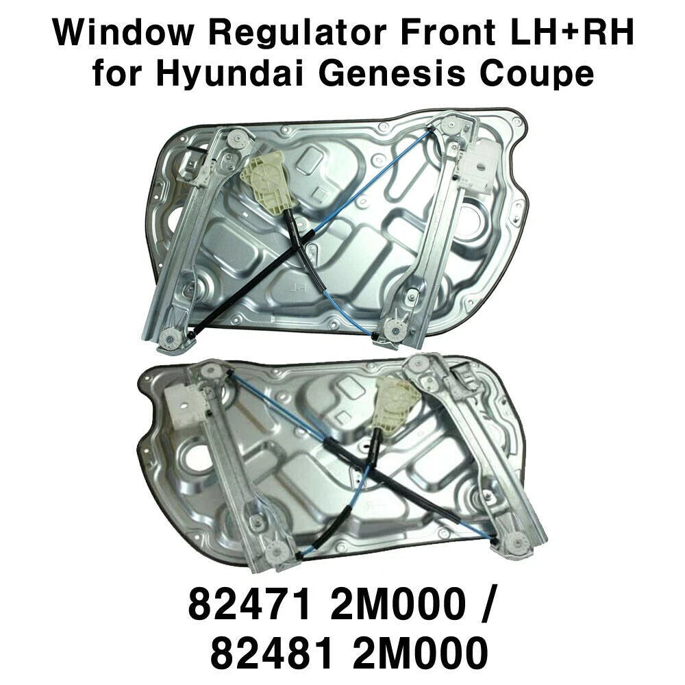 OEM Power Window Regulator Panel Front LH+RH Set for Hyundai Genesis Coupe 10-16
