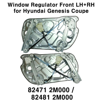 OEM Power Window Regulator Panel Front LH+RH Set for Hyundai Genesis Coupe 10-16