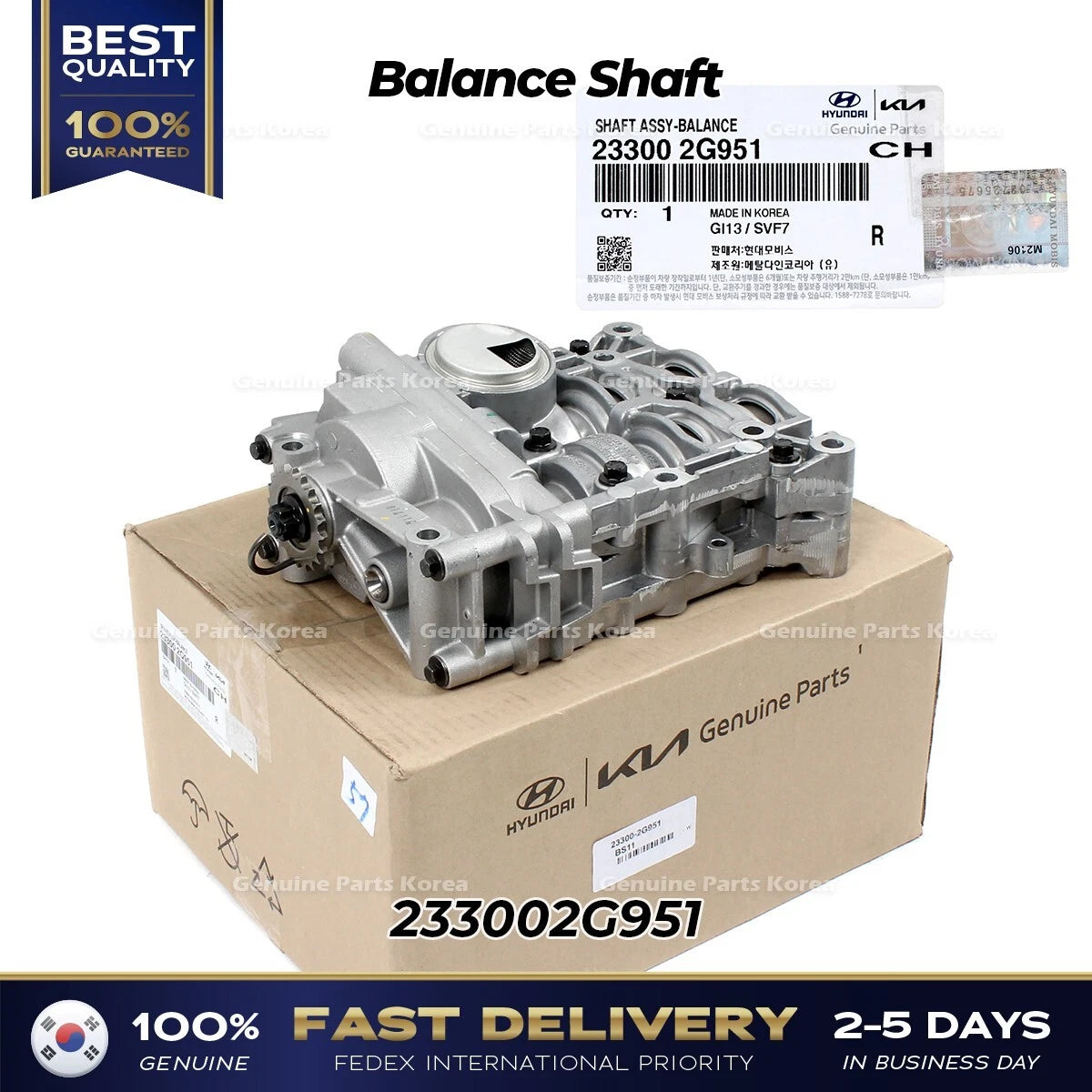 ⭐Genuine⭐ Balance Shaft 233002G951 for Hyundai Sonata Kia Optima