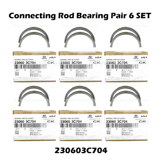 ⭐Genuine⭐ Connecting Rod Bearing Pair ⭐ 6 SET ⭐ 230603C704 for Hyundai Kia
