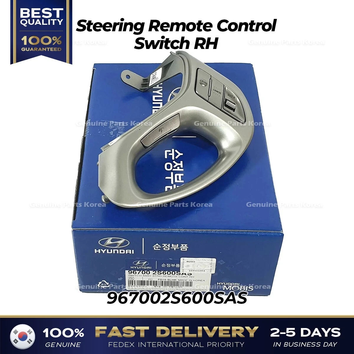 ⭐Genuine⭐ Steering Remote Control Switch RH 967002S600SAS for Hyundai Tucson
