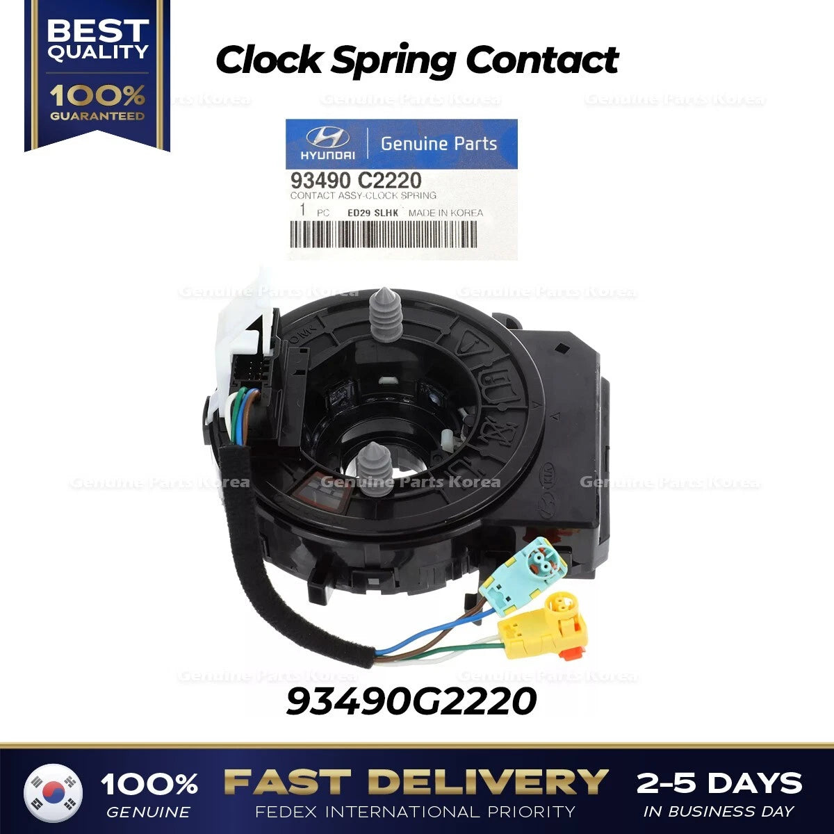 ⭐Genuine⭐ Clock Spring Contact 93490G2220 for Hyundai Ioniq Kia Stinger