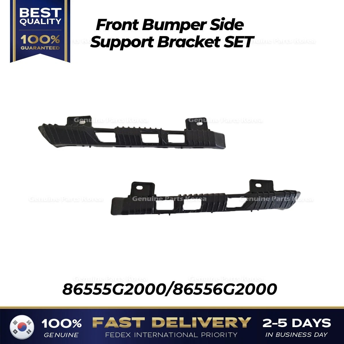 ⭐Genuine⭐ Front Bumper Side Support Bracket SET 86555G2000 86556G2000 for Ioniq