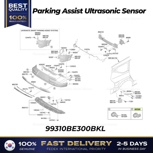 ⭐Genuine⭐ Parking Assist Ultrasonic Sensor 99310BE300BKL for Kia EV9