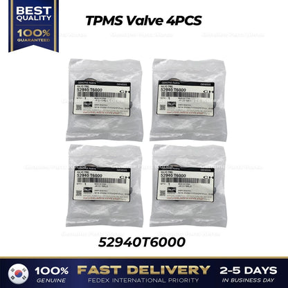 Genuine TPMS Valve 4PCS 52940T6000 for Hyundai Genesis G80 GV70 GV80