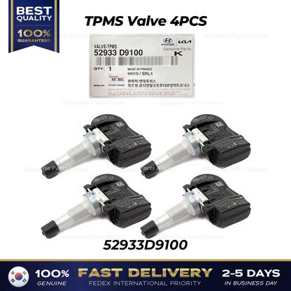 Genuine TPMS Valve 4PCS 52933D9100 for Hyundai Sonata Hybrid Kia Cadenza