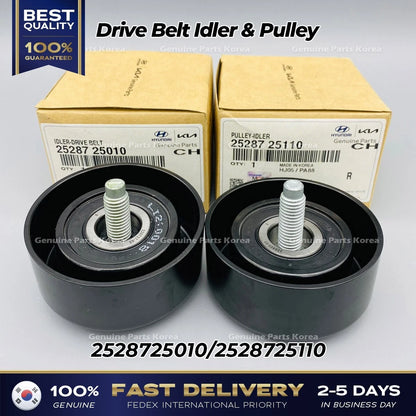 Genuine Drive Belt Idler & Pulley 2528725010 2528725110 for Hyundai Kia