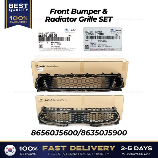 ⭐Genuine⭐ Front Bumper & Radiator Grille SET 86560J5600 86350J5900 for Stinger