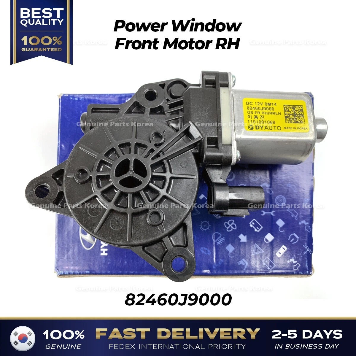⭐Genuine⭐ Power Window Front Motor RH 82460J9000 for Hyundai Kona