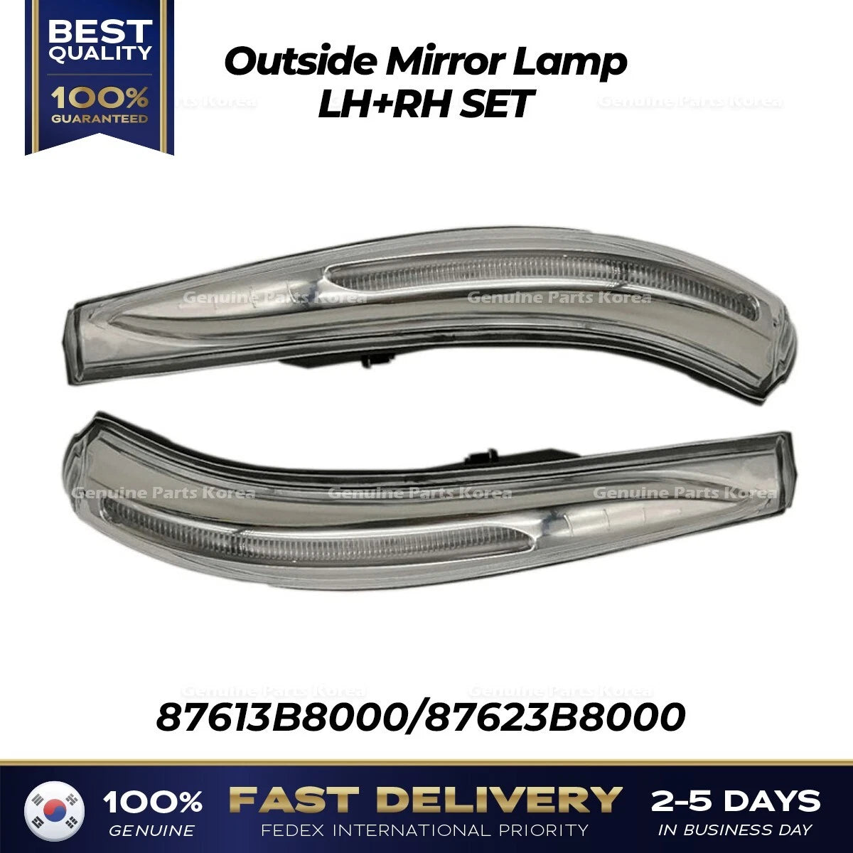 ⭐Genuine⭐ Outside Mirror Lamp LH RH SET for Hyundai Santa Fe