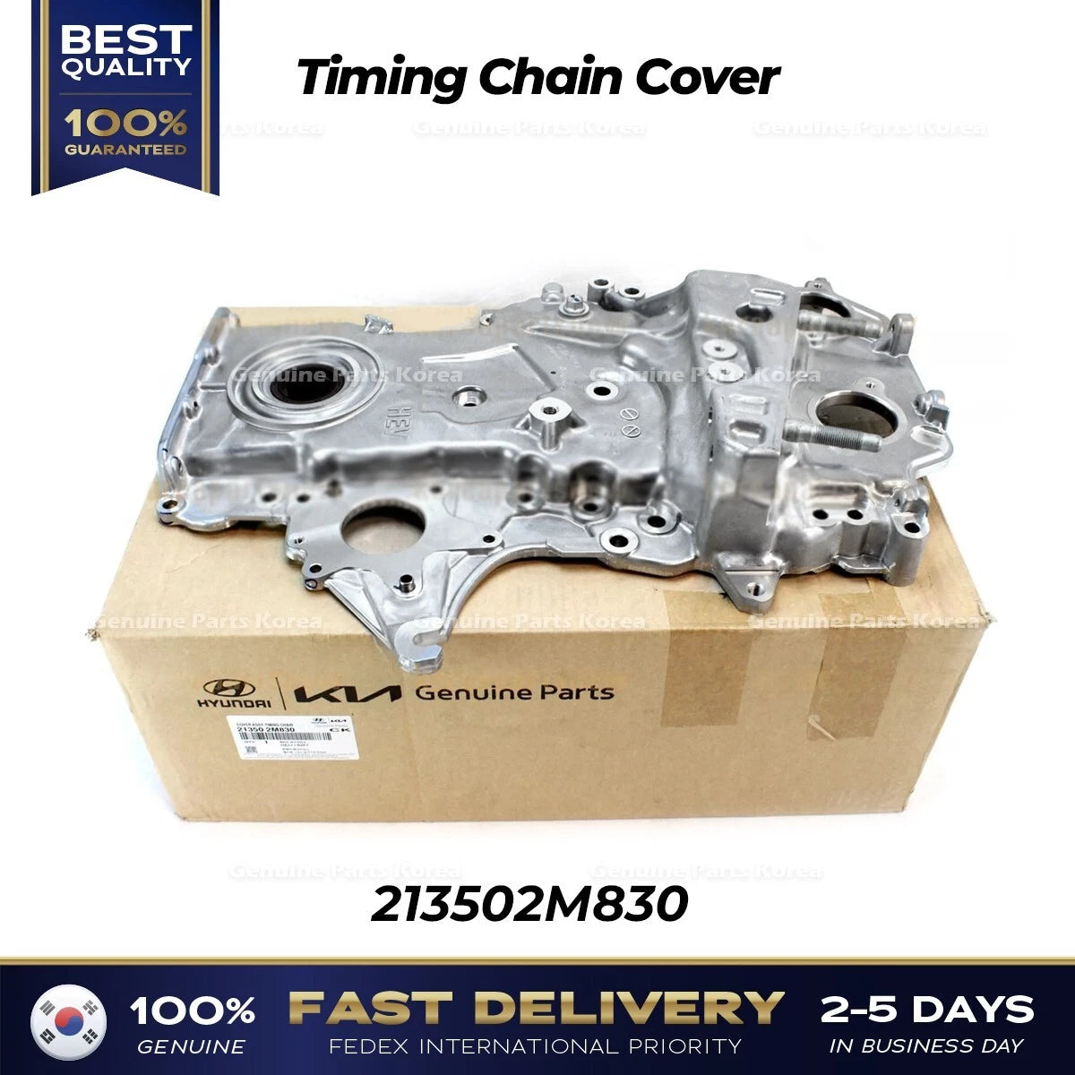 ⭐Genuine⭐ Timing Chain Cover 213502M830 for Hyundai Santa Fe Hybrid Kia Sorento