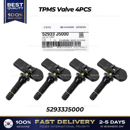 Genuine TPMS Valve 4PCS 52933J5000 for Hyundai Genesis G70 Kia Stinger