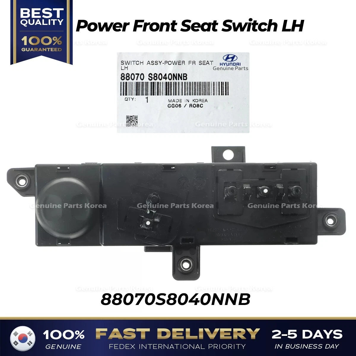 ⭐Genuine⭐ Power Front Seat Switch LH 88070S8040NNB for Hyundai Palisade