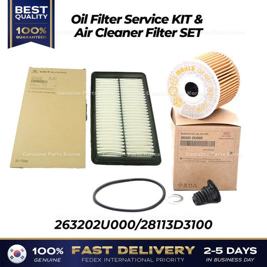 ⭐Genuine⭐ Oil Filter Service KIT & Air Cleaner Filter SET for Kia Sportage
